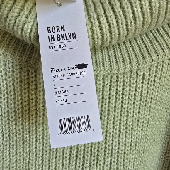 525 America New Marisa Green Relaxed Off Shoulder Pullover Sweater SZ Large - Picture 13 of 15